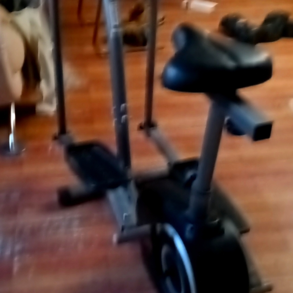 A Grey WESLO momentum exercise bike